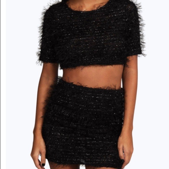 black sparkly co ord